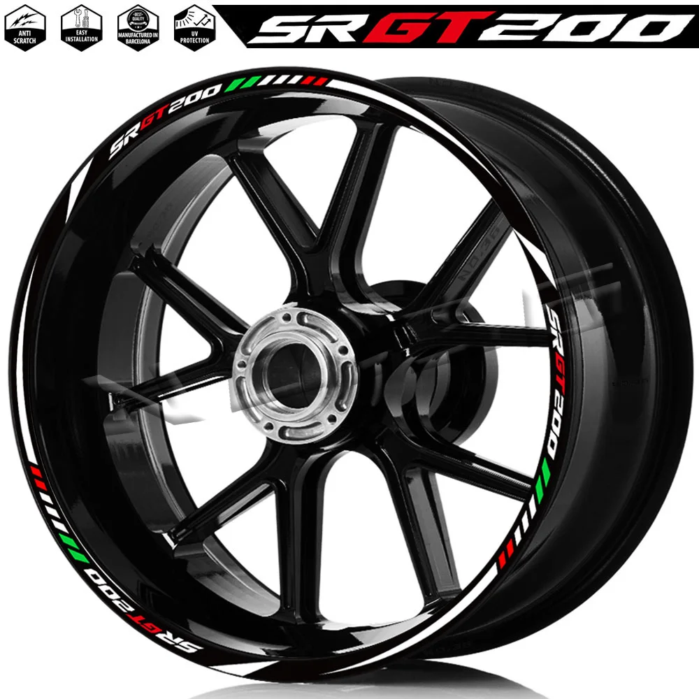 Pegatinas reflectantes llanta Aprilia SR GT 200 2023 – Impermeables - imagen 3