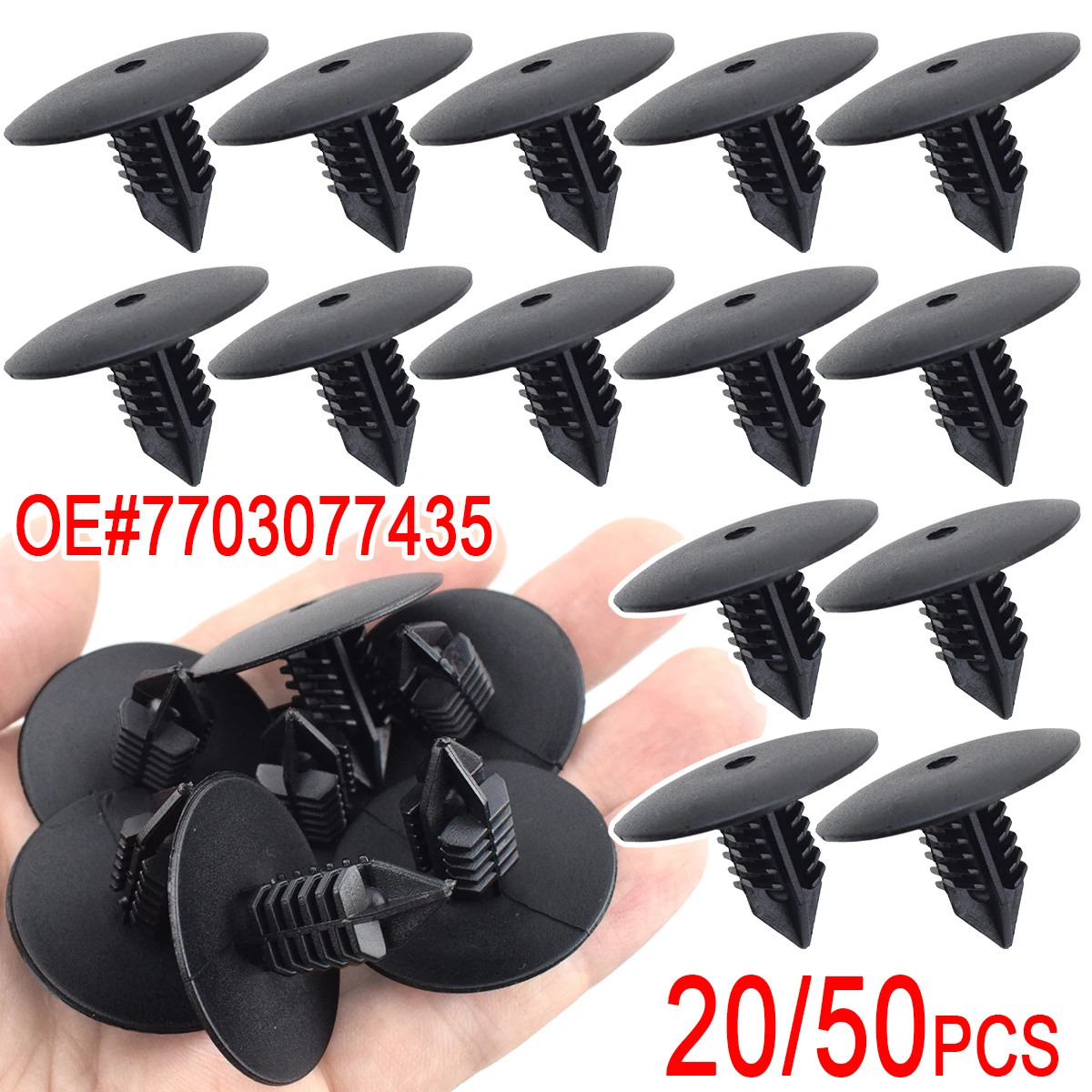 Clips paso de rueda 10 mm OEM 7703077435 para Toyota, VW y Renault
