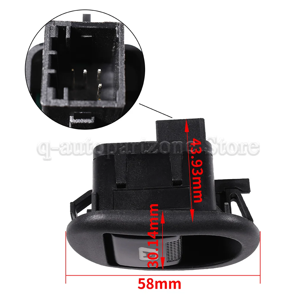 Interruptor elevalunas 6554.L7 para Citroën C2/C3 y Peugeot 1007 - imagen 2