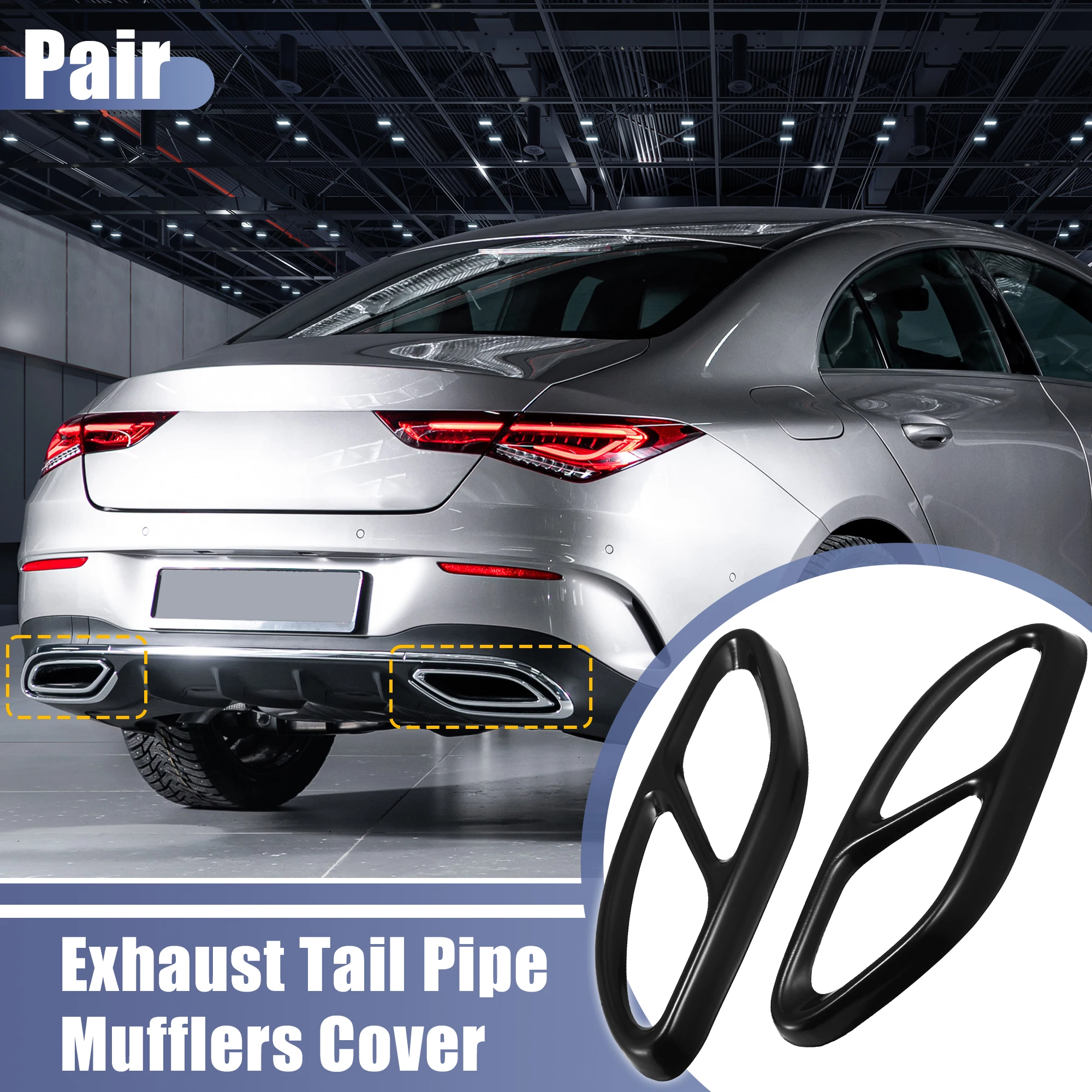 Silenciador traseroescape para Mercedes-Benz Clase A B C E CLA GLC GLE