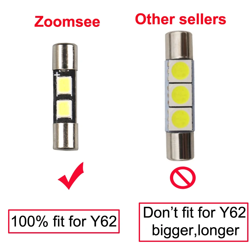 Kit luces interiores LED ZITWO para visera solar Nissan Patrol Y62 - imagen 5