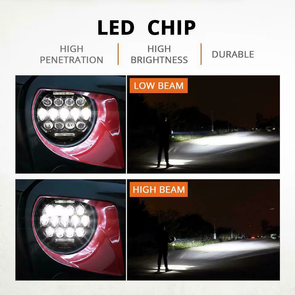 Faro LED Halo 7 pulgadas con DRL para Street Glide y Road King - imagen 4
