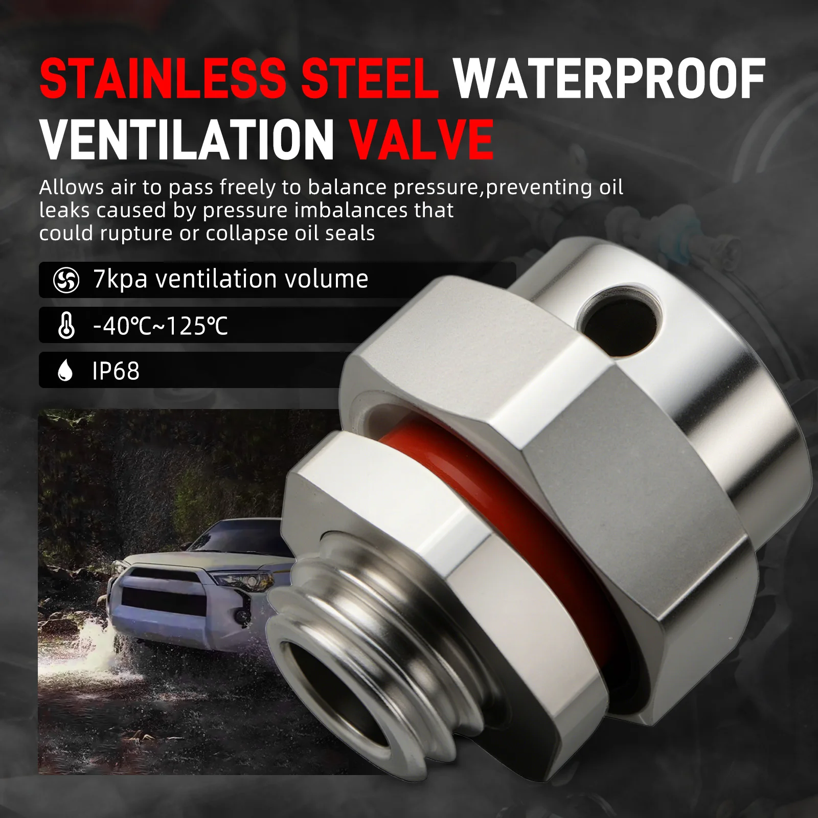 BEVINSEE Kit de ventilación diferencial universal con manguera de poliuretano de 6M para Toyota 4Runner - imagen 3