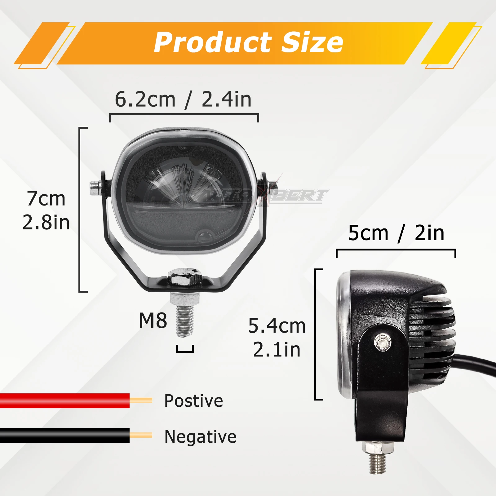 Luz LED roja de advertencia para carretilla elevadora impermeable - imagen 4