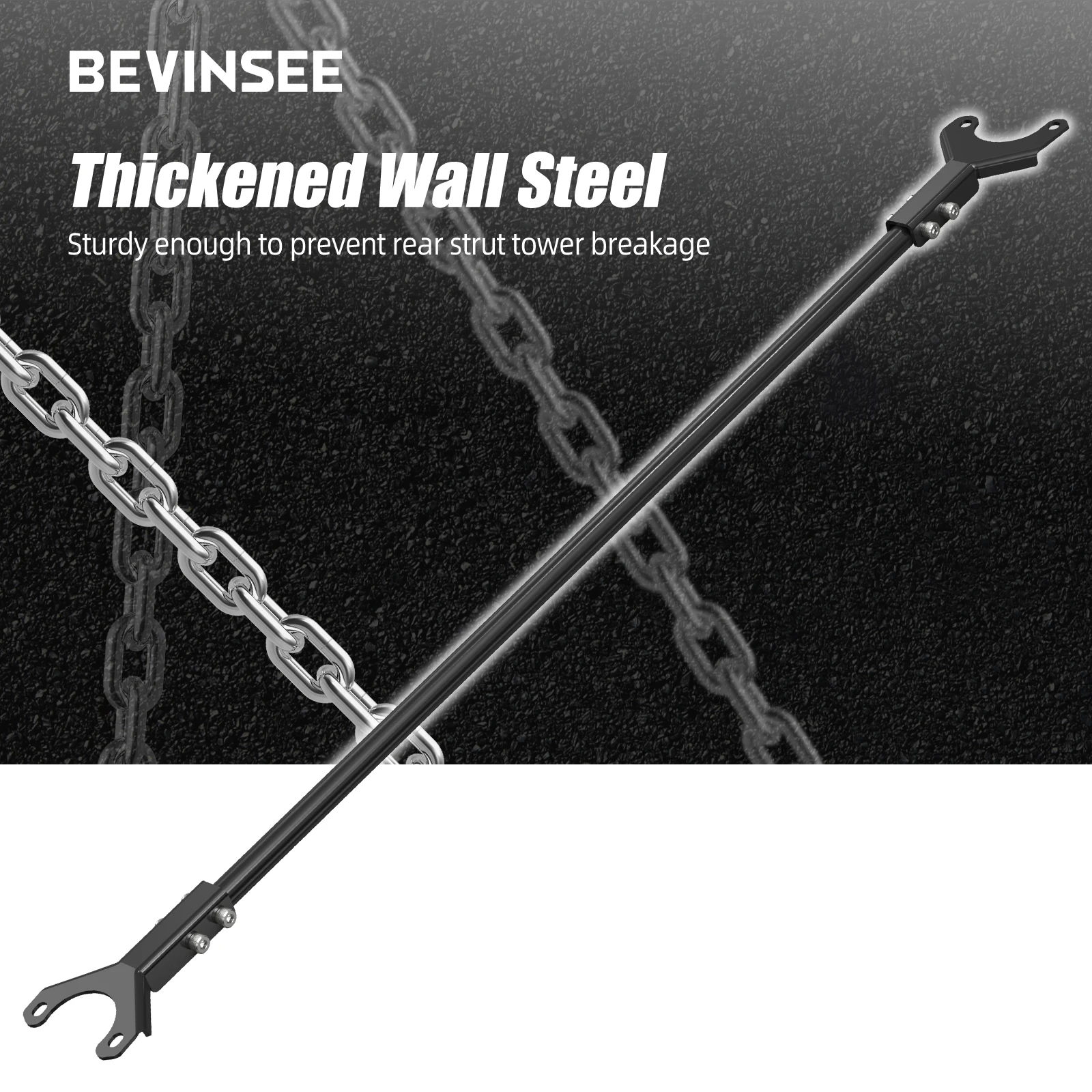 BEVINSEE Refuerzo de torretas traseras para BMW E46 - imagen 5