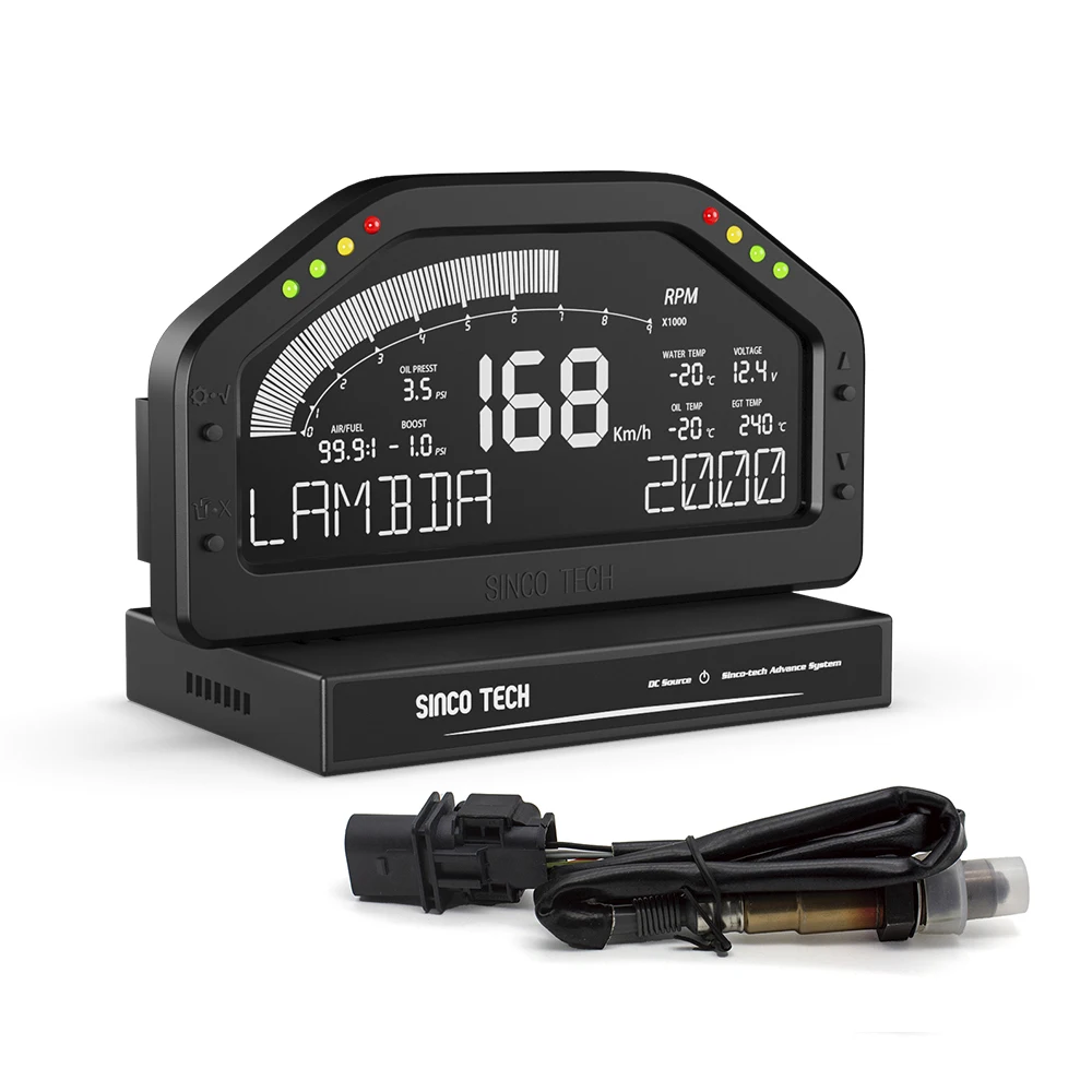 Sensor O2 sonda lambda universal wideband narrowband pantalla LCD racing 7 colores - imagen 2