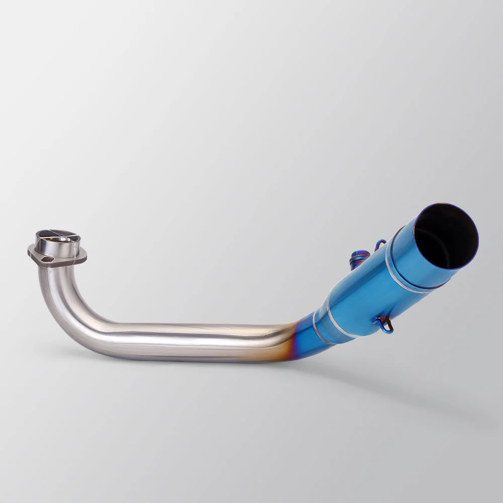Tubo escape frontal titanio semiazul para Yamaha XMAX 300 2017-2023 - imagen 5