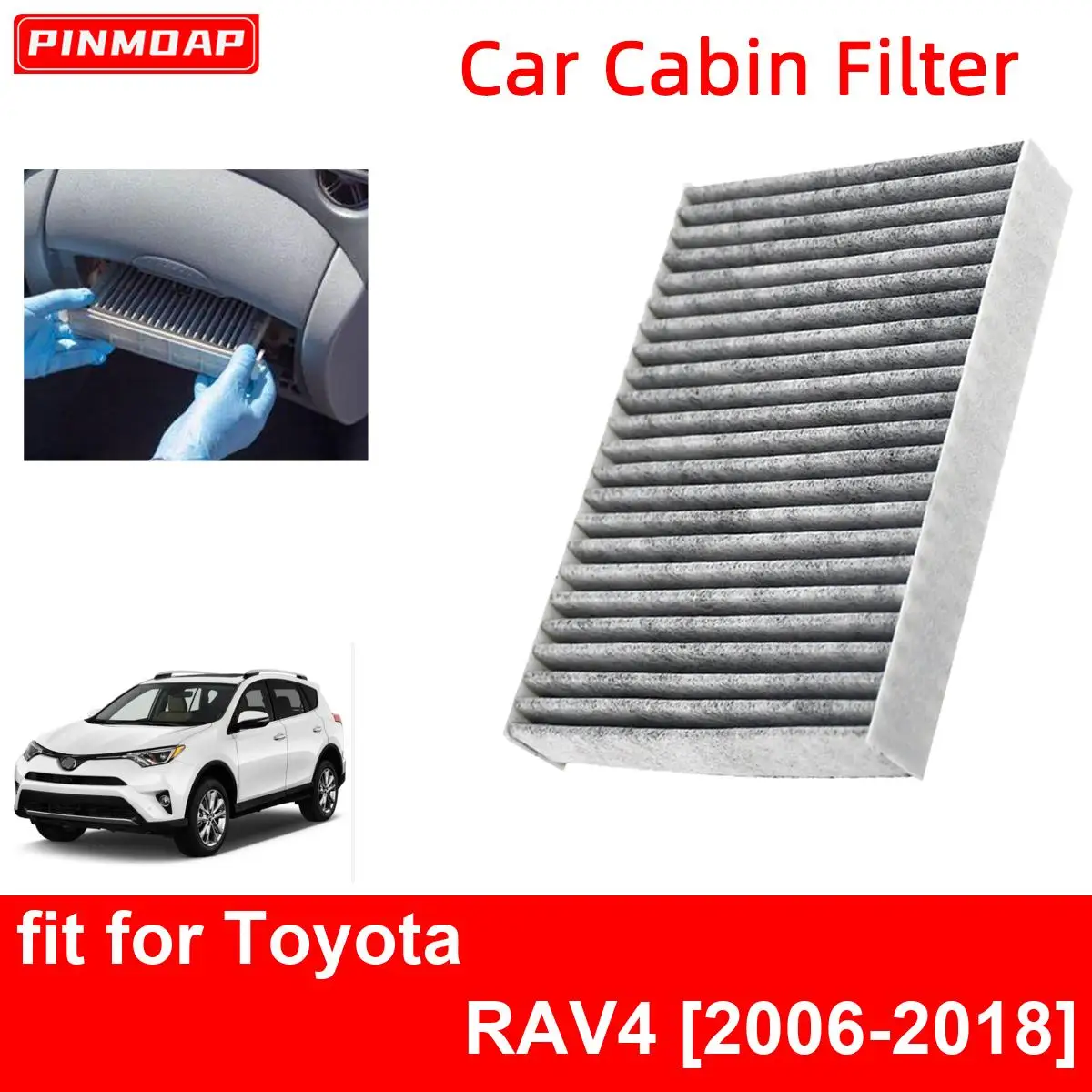 Filtro de habitáculo de fibra de carbono Toyota RAV4 2006-2018