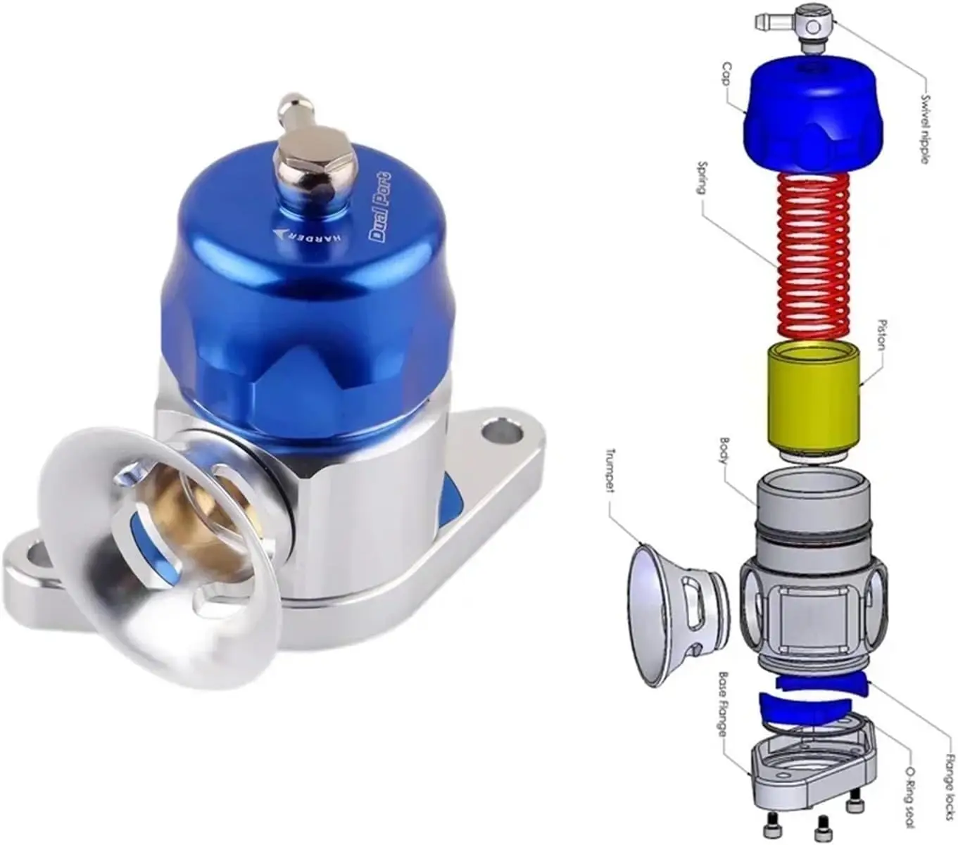 BOV-033C Valvula de soplado doble 29 mm - CX-7 2.3L y Forester WRX - imagen 4