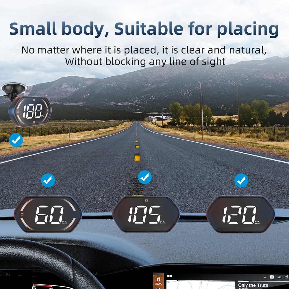 Velocímetro GPS digital con pantalla para coche y moto - km/h - imagen 5