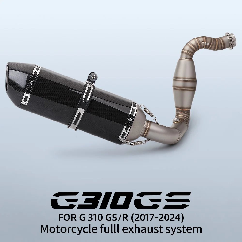 Codo escape DB Slip-on con silenciador carbono para BMW G310R - imagen 2