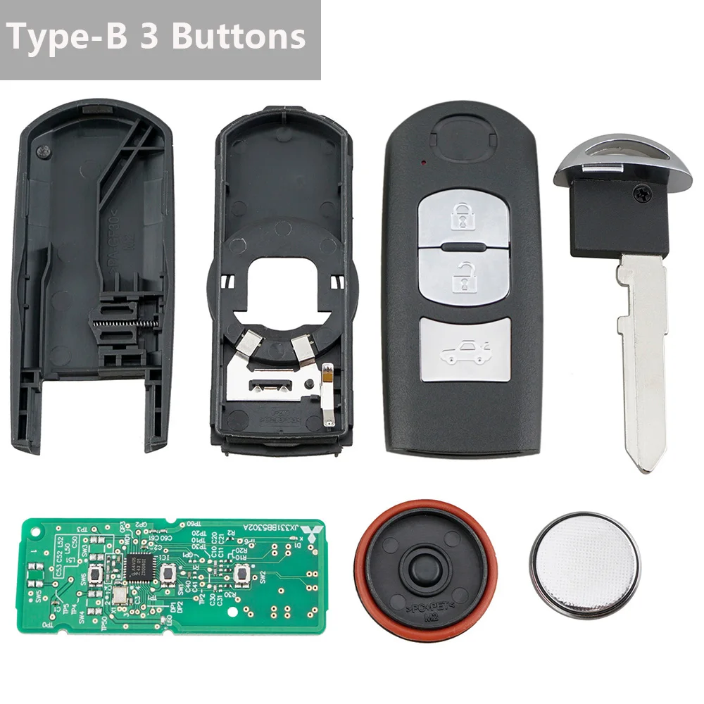 Llave inteligente con mando Mazda Axela/Atenza, 433 MHz, chip ID49 - imagen 4