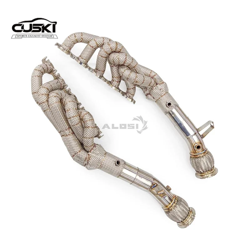 Bajante de escape deportiva inox sin catalizador para Audi R8 V8/V10 - imagen 4