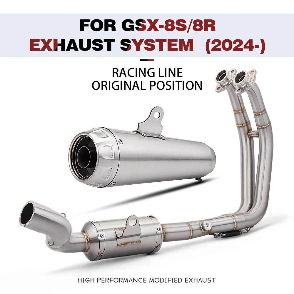 Escape inox con silenciador de 51 mm para Suzuki GSX-8S/GSX-8R 2024