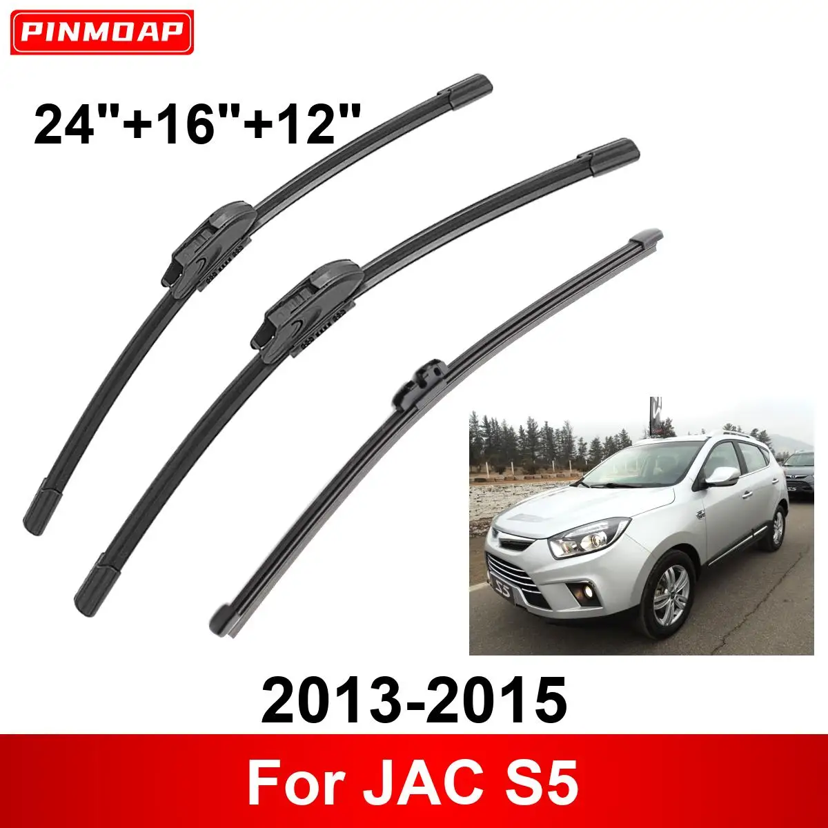 Kit limpiaparabrisas delantero y trasero para JAC S5