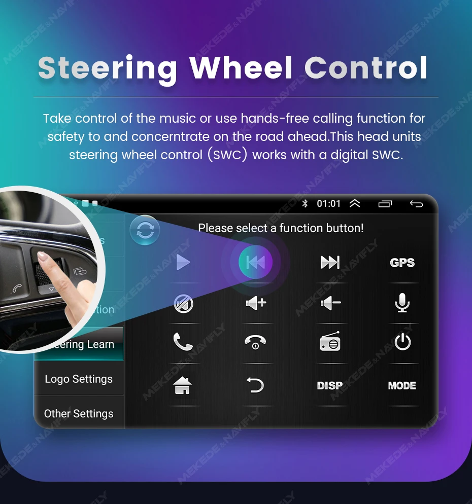 Radio Android Auto Bluetooth RDS para VW Golf 5, Passat, Polo Touran - imagen 5