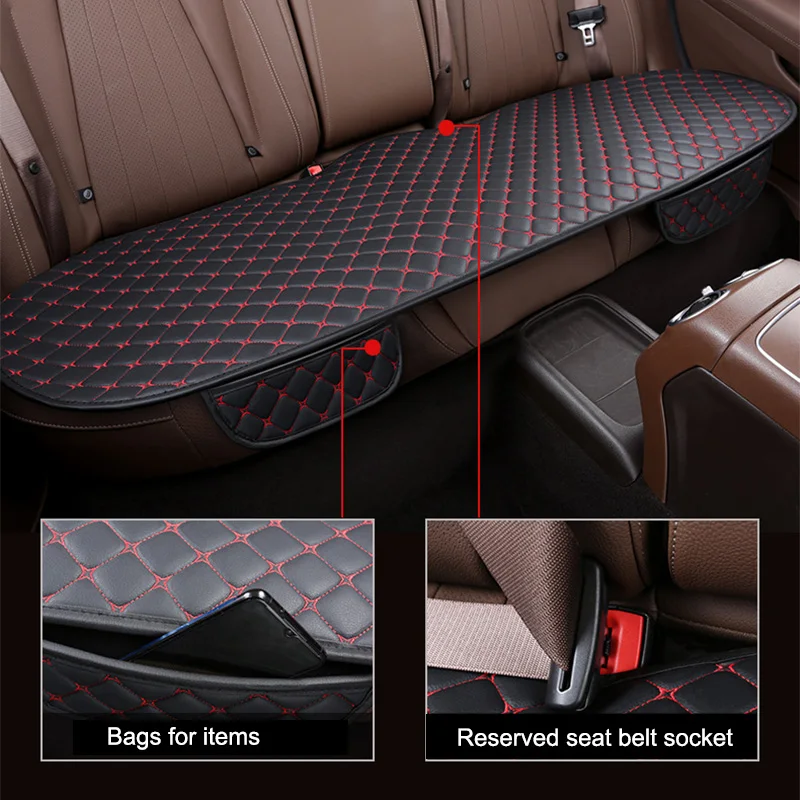 Funda de asiento para coche de cuero PU, impermeable y resistente - imagen 5