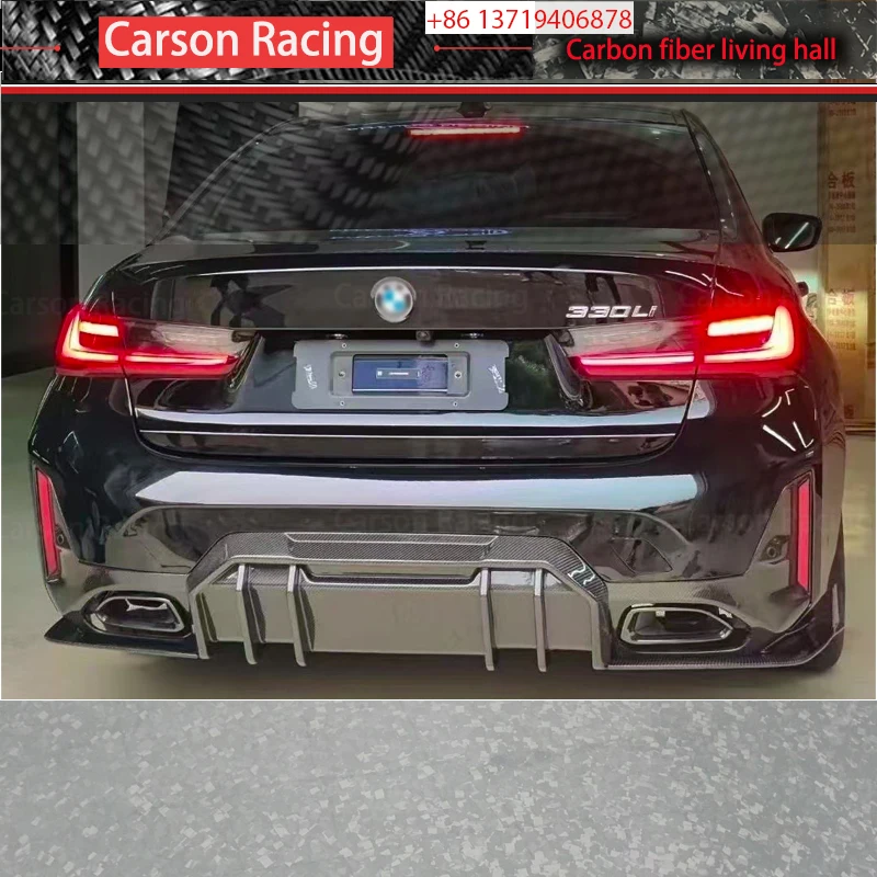 Labio parachoques trasero Forja fibra de carbono húmedo BMW G20 LCI - imagen 4