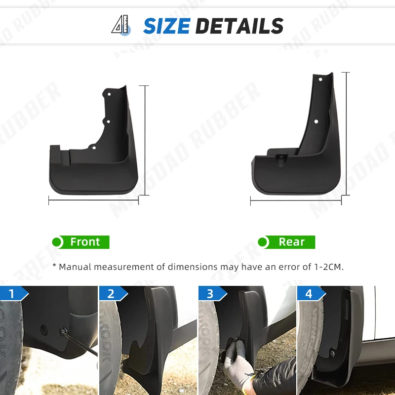 Guardabarros protector de salpicaduras para Mitsubishi Outlander - imagen 3