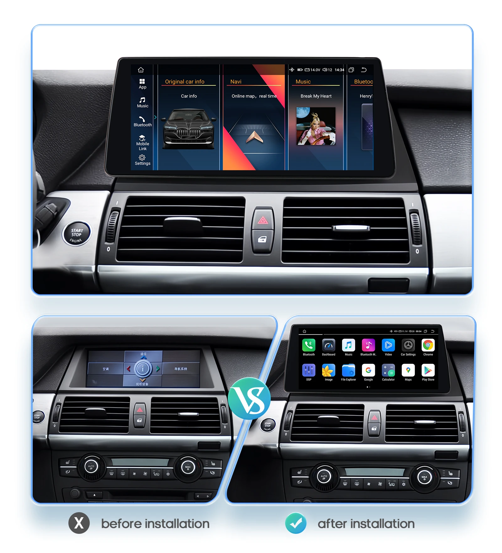 Hizpo UI8581 Autoradio Android BMW X5 E70 X6 E71 2007-2013 - imagen 2