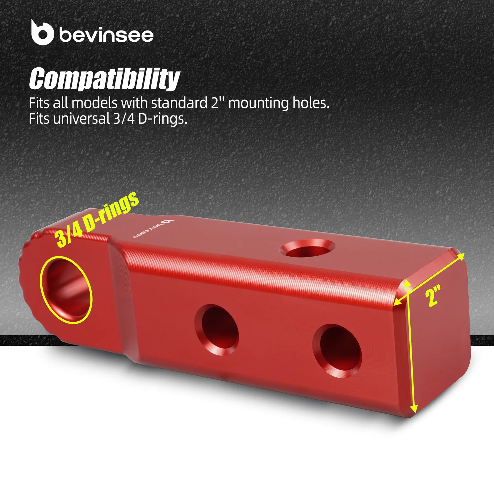 BEVINSEE 51909-35011 Soporte de enganche para Toyota 4Runner 2 pulgadas - imagen 3