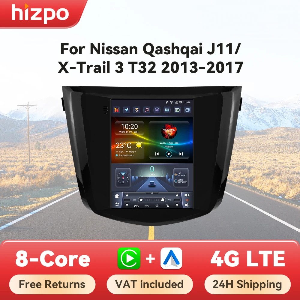 Hizpo radio GPS con CarPlay – Nissan Qashqai J11 X-Trail 2013-2017