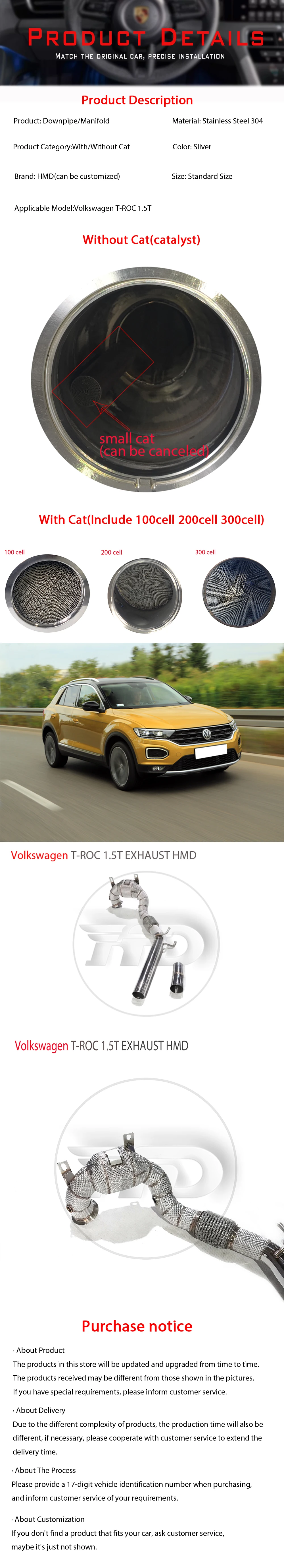 Sistema de escape HMD para VW T-Roc