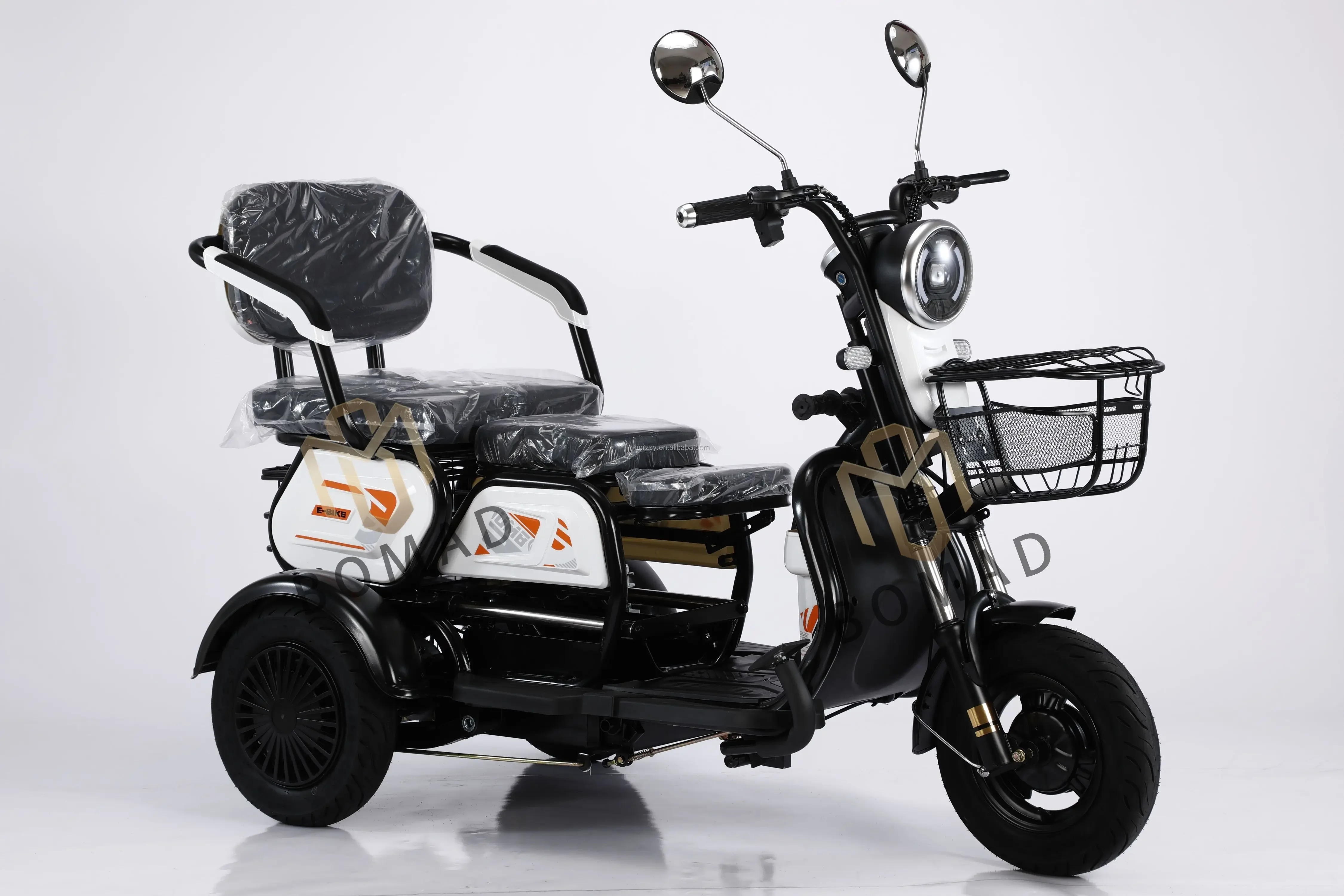 Triciclo eléctrico 48V 800W para adultos 3 ruedas cuerpo abierto - imagen 3