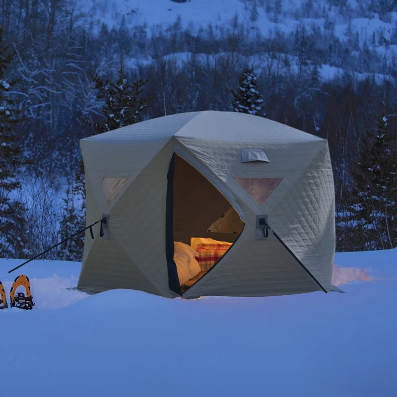Tienda de campaña invernal resistente pesca hielo sauna exterior