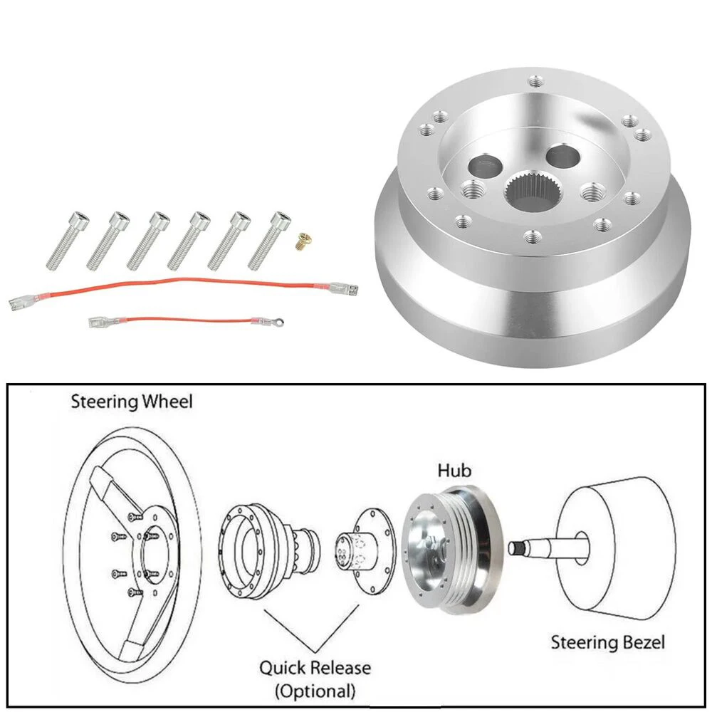 Adaptador cubo volante corto pulido para GM