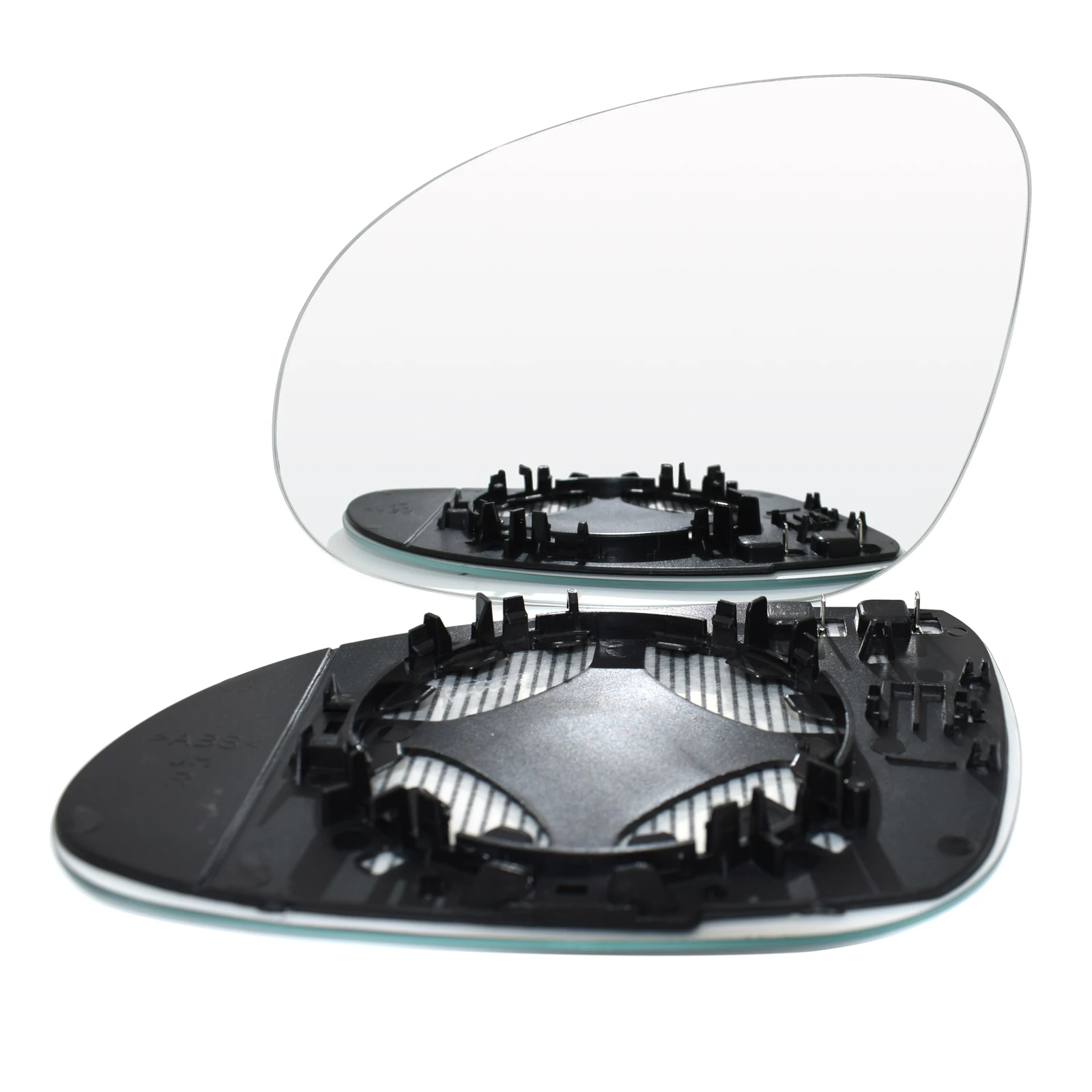 Espejo retrovisor lateral para puerta izquierda y derecha, cristal transparente con placa para VW Golf 5 MK5 Jetta Passat B6 2006-2009 - imagen 4