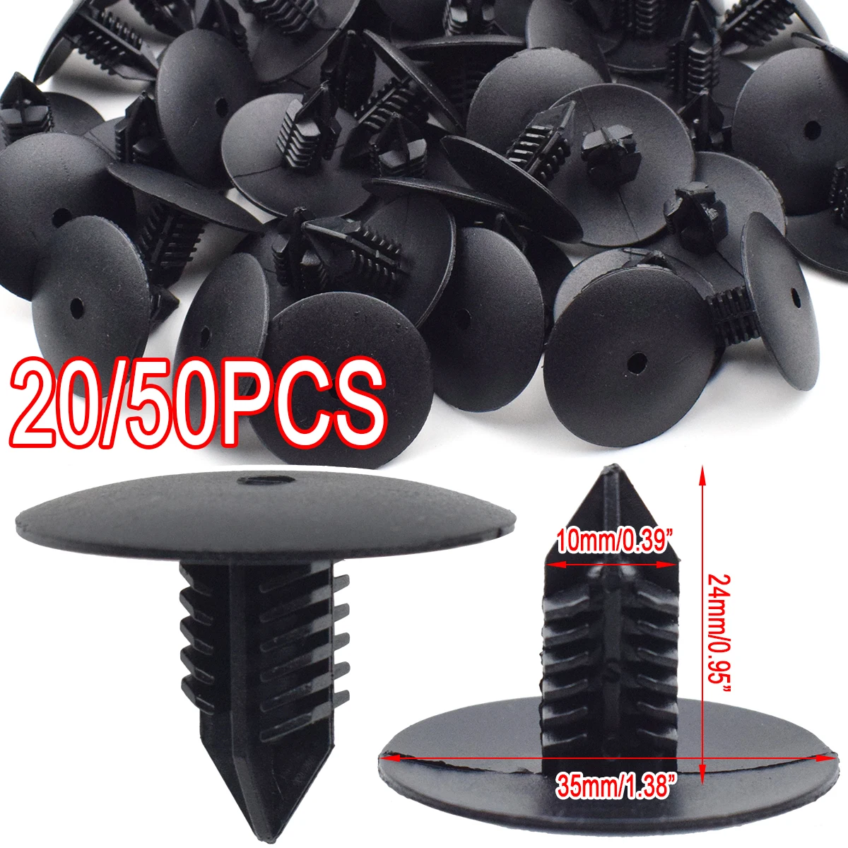 Clips de paso de rueda 10 mm para Toyota, VW y Renault Clio