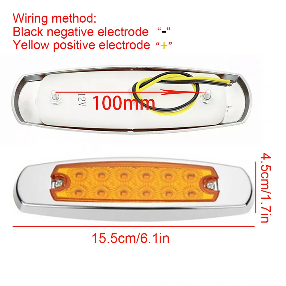 Luz LED de posición lateral estanca 12-24 V para camión y remolque - imagen 3