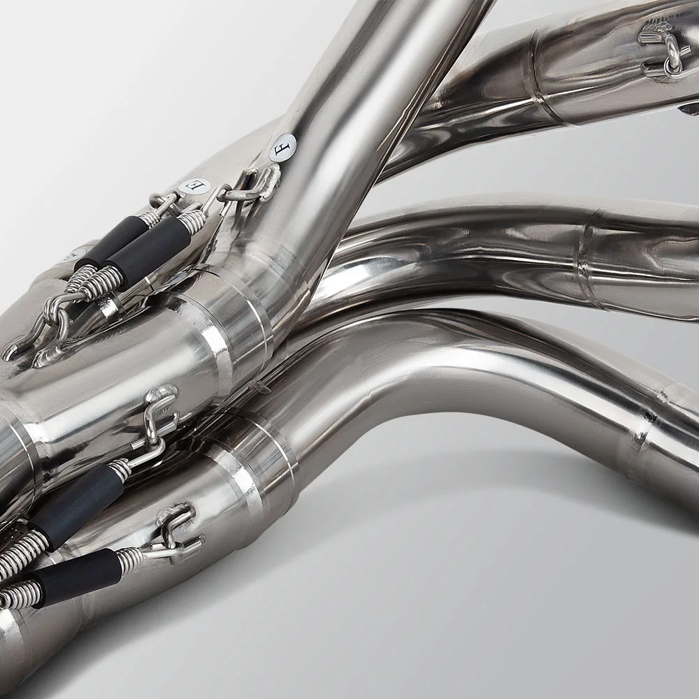 Sistema de Escape totalmente brillante para motocicleta, Kit de carreras modificado, silenciador de línea deslizante para Kawasaki Ninja H2R H2C H2 - imagen 4