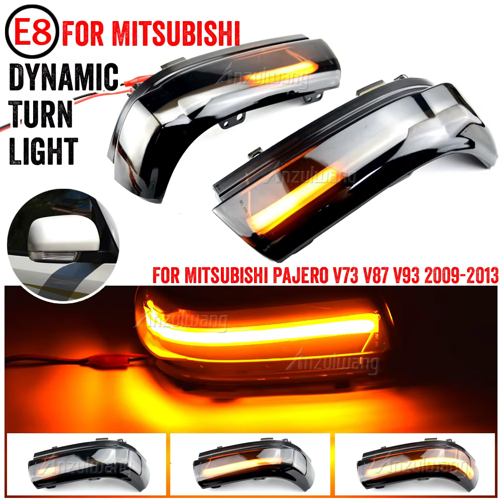 Intermitente Led dinámico para espejo retrovisor, luz intermitente para Mitsubishi Pajero V73 V77 V93 V97 2006-2019