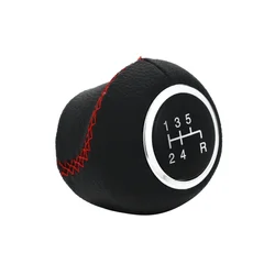 Pomo de cambio de cuero de 5 velocidades para Fiat Punto Evo