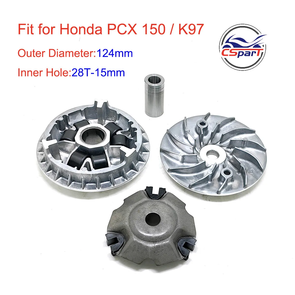 Aplicación del kit variador de 124 mm y 28 dientes