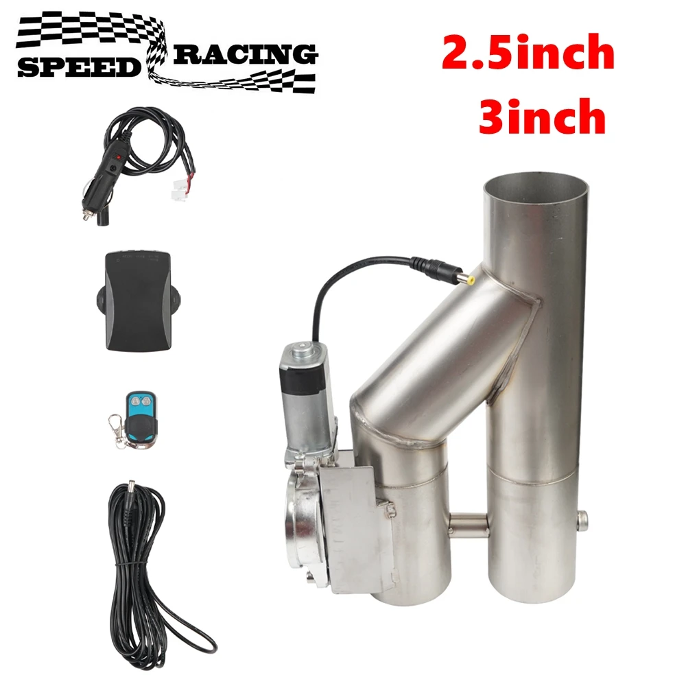 Kit válvula escape eléctrica doble 2,5-3" acero inoxidable corte