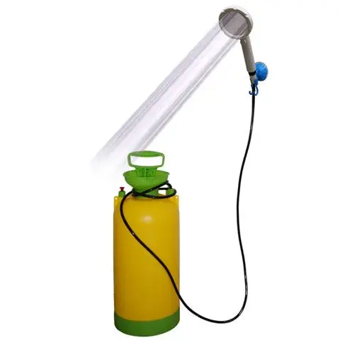 Ducha portátil para camping y ducha de coche con cubo