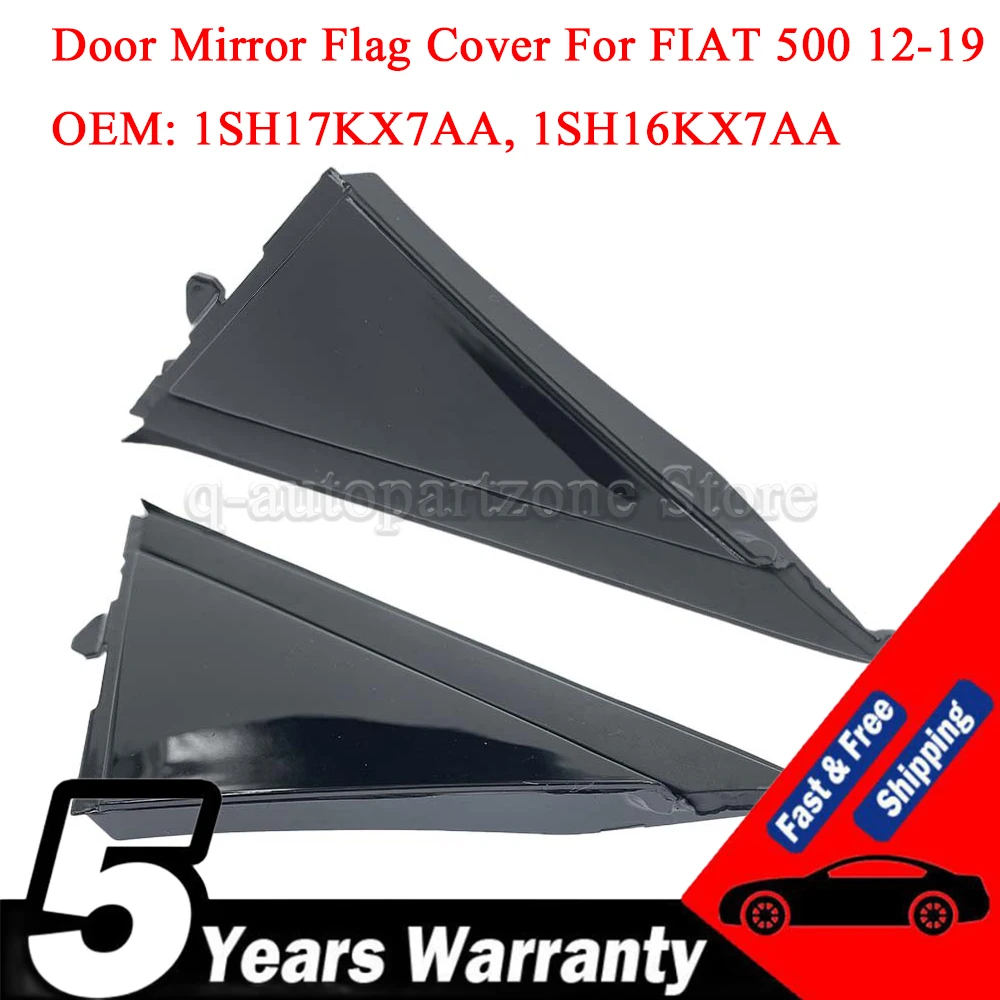 Moldura triangular interior del retrovisor Fiat 500 (2012-2019)