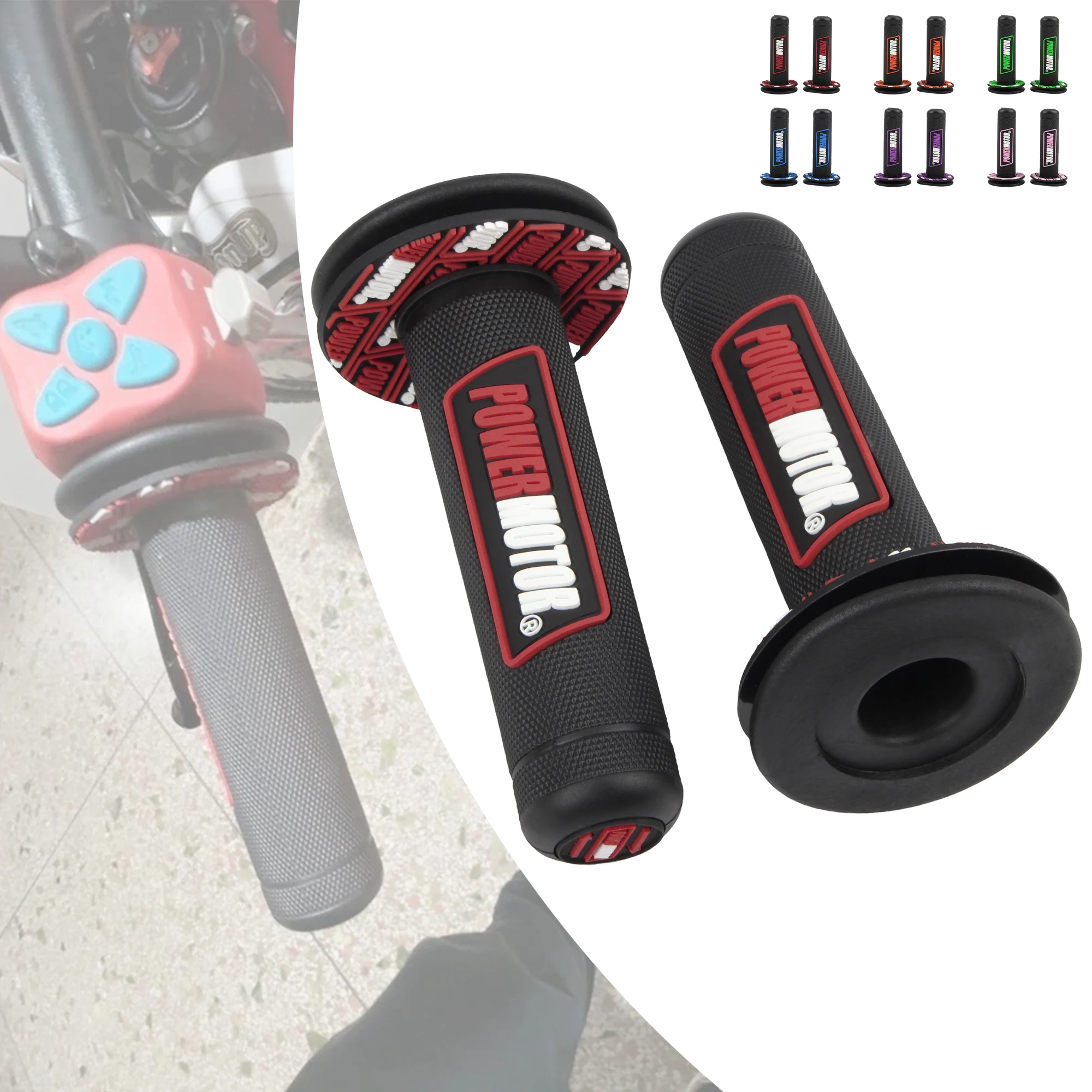 Empuñaduras goma doble 7/8 para moto Honda Yamaha Kawasaki - imagen 4