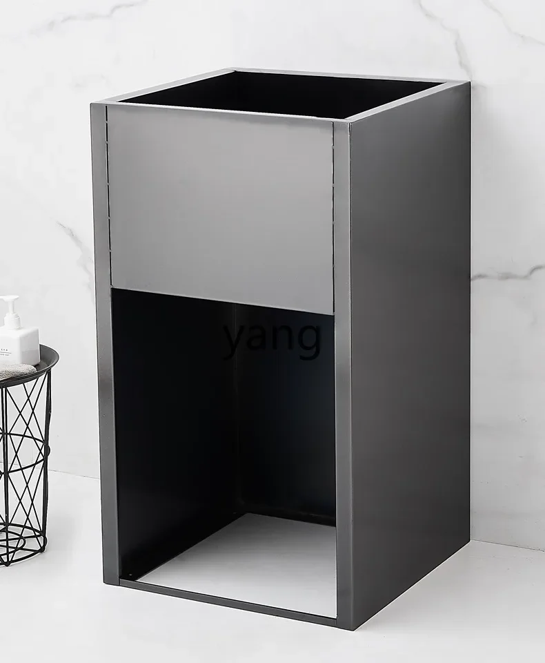Lavabo columna acero inoxidable con luz negra alta gama - imagen 5