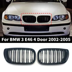 BMW E46 rejilla capó doble listón negro racing Serie 3