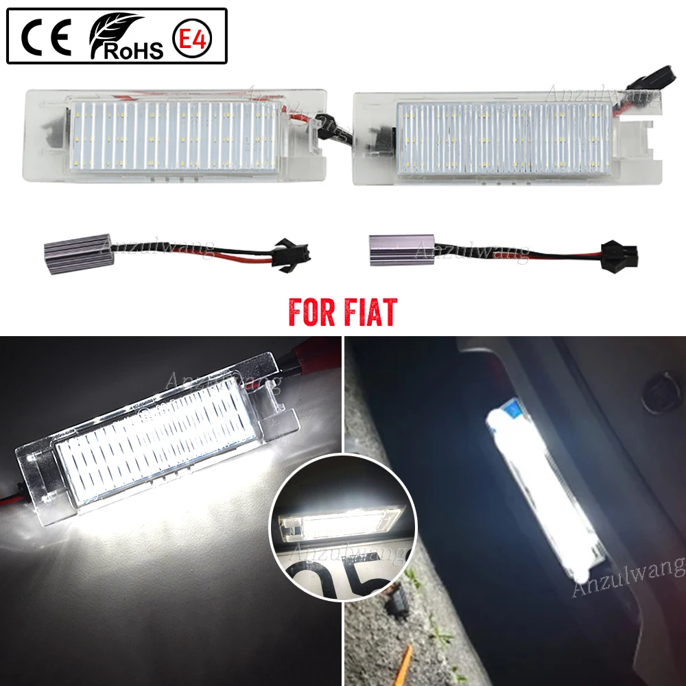 2 uds para Fiat Bravo 07-14 Grande Punto 05-09 Evo Doblo 500L luces LED de matrícula lámpara para Alfa Romeo 147 156 159 166