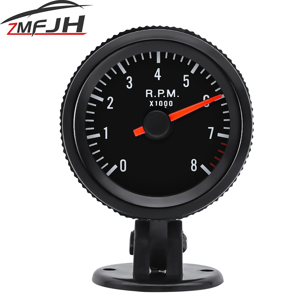 Tacómetro 52mm 0-8000 RPM LED azul gasolina 1-8 cilindros