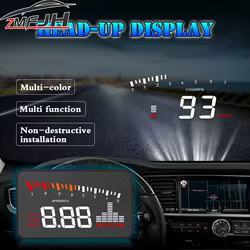 HUD OBD X5 para parabrisas con avisos de temperatura y voltaje