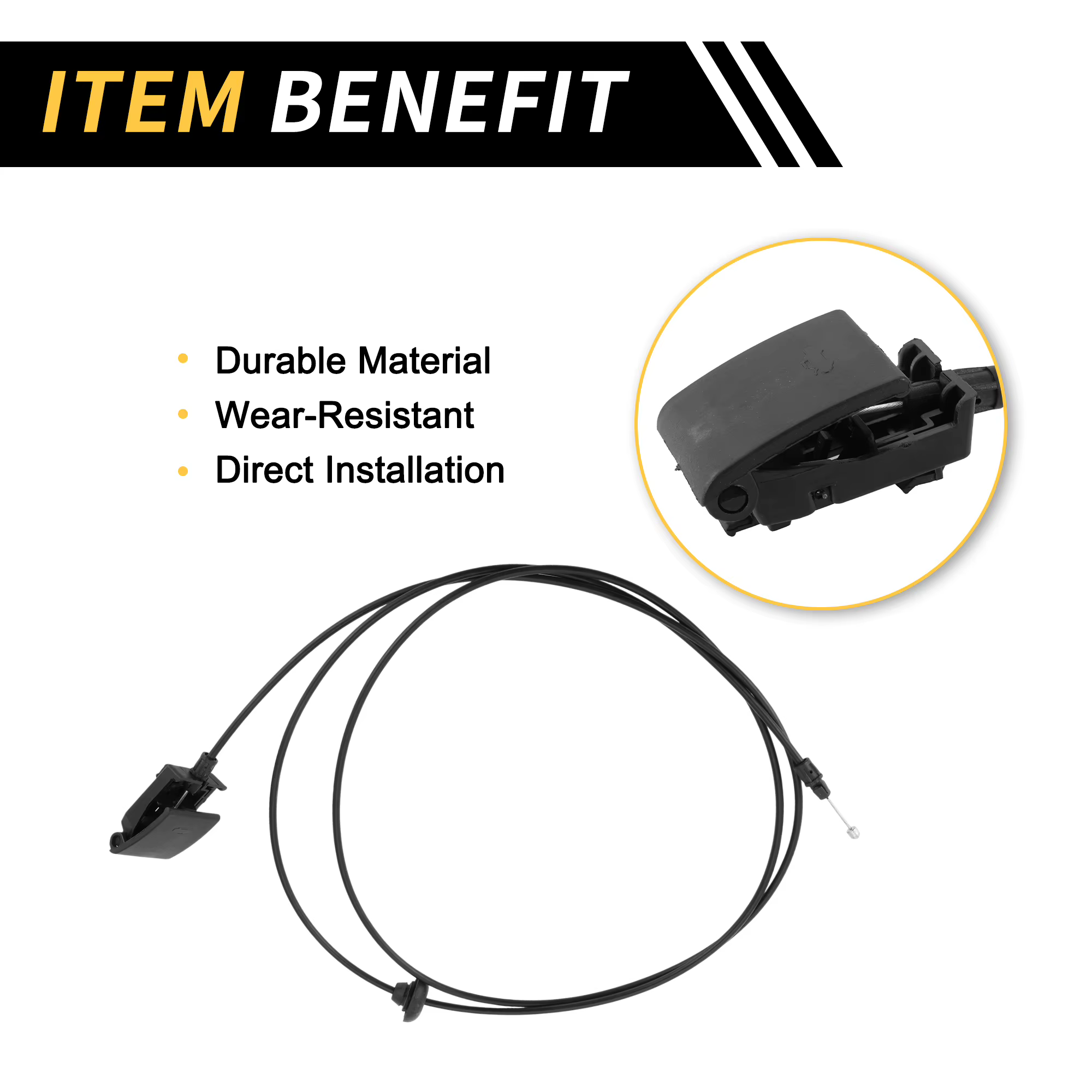 UXCELL 5160352AB Cable de apertura del capó Dodge Ram 1500/2500/3500 - imagen 3