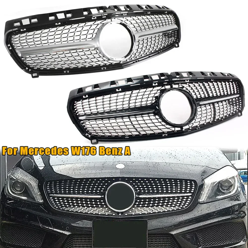 Rejilla delantera Diamond GT - Actualización de parachoques de malla para Mercedes W176 2013-2018 (A180/A200/A260/A45 AMG) - imagen 4