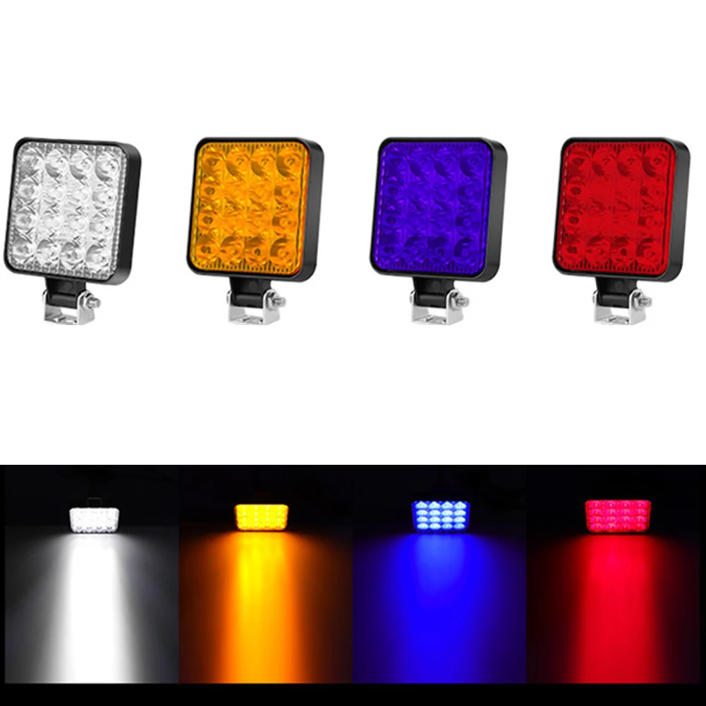 Luz de trabajo LED 48W 12V cuadrada ABS – Jeep, camión y carretilla - imagen 5