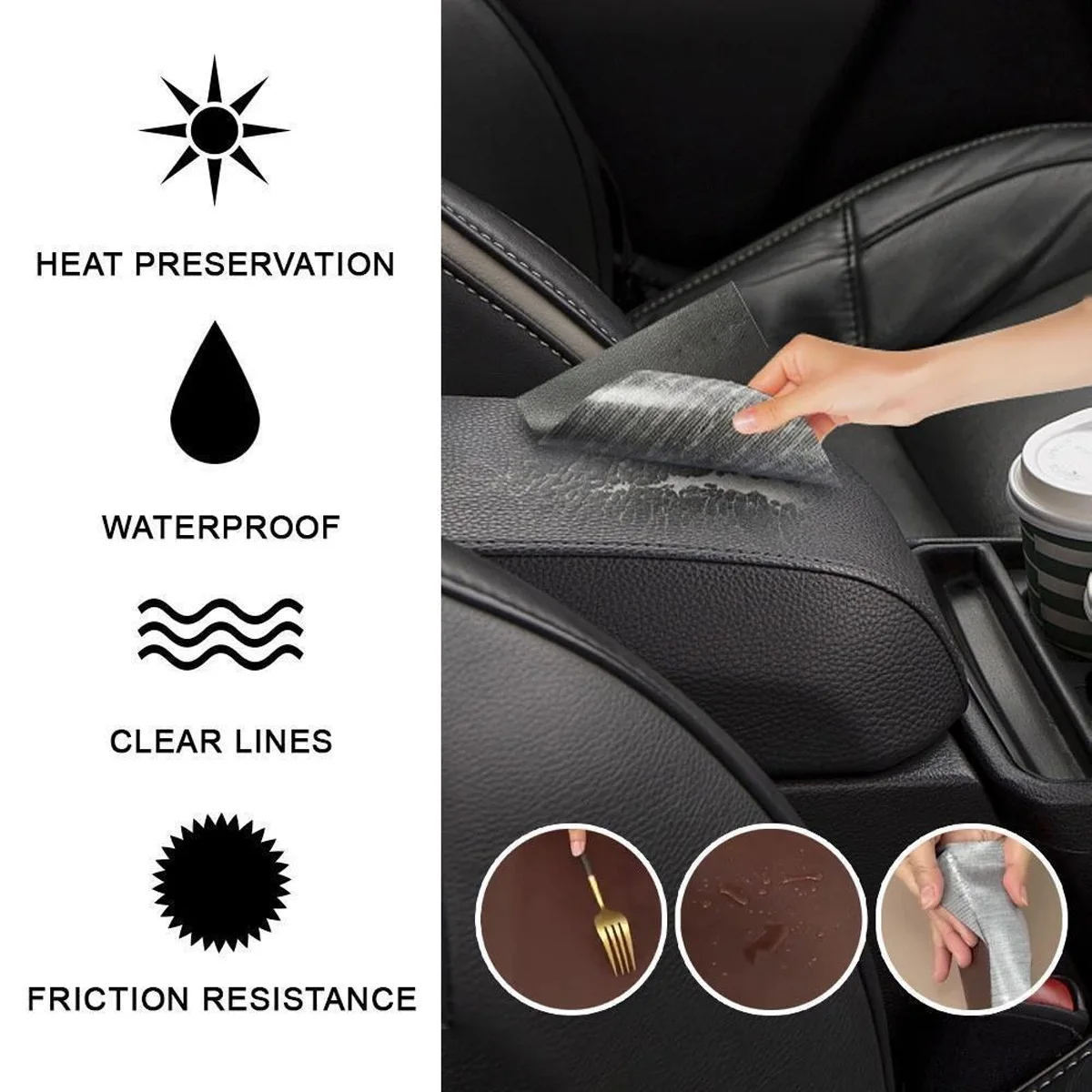 Parche cuero PU reparación sofá asiento coche mesa - imagen 2